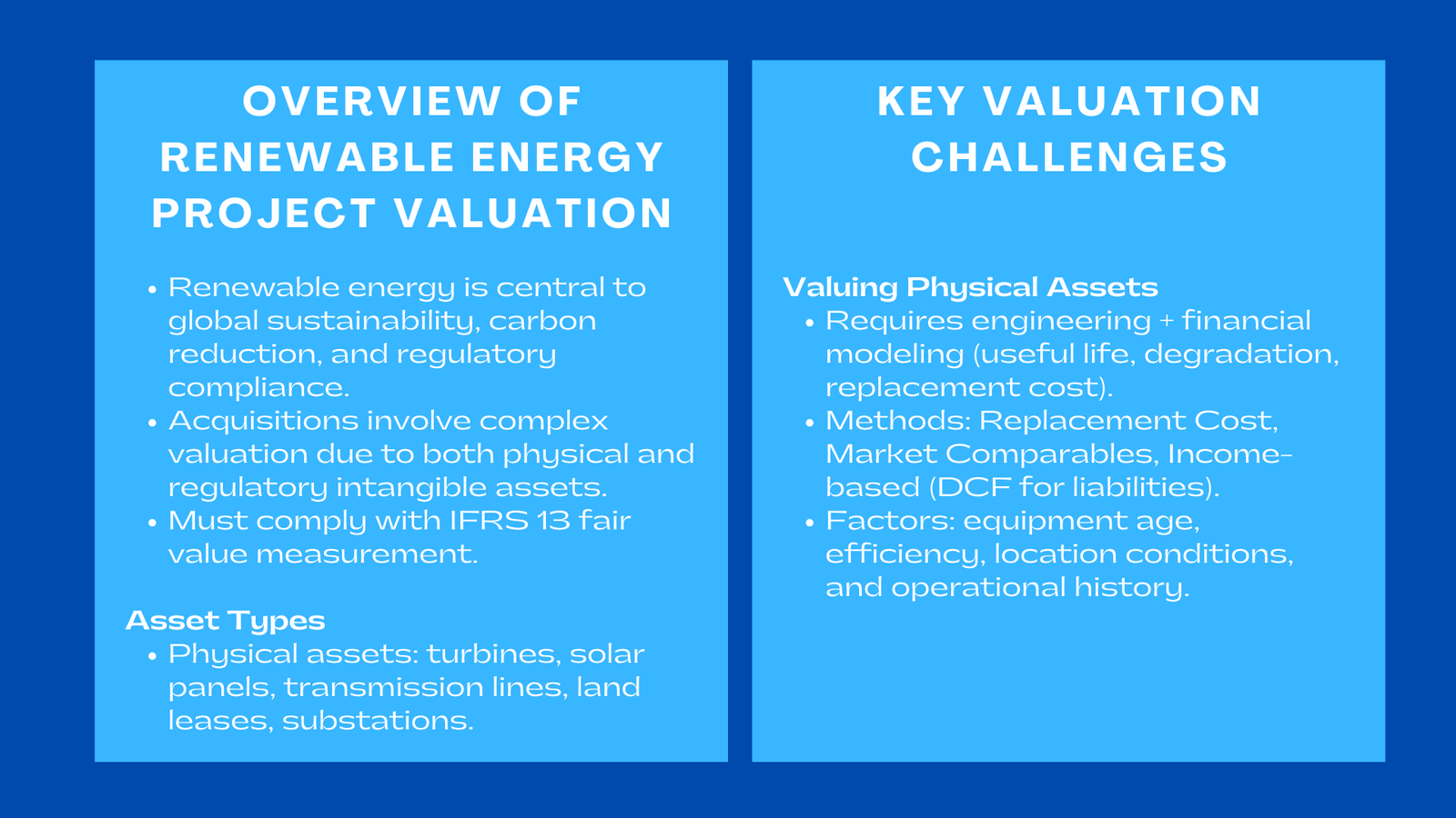Case Study Valuation and Allocation in a Renewable Energy Project Acquisition