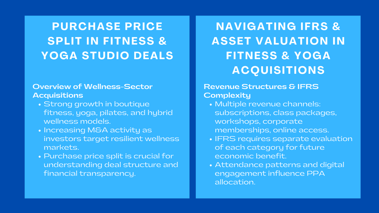 Purchase Price Split in Fitness Yoga Studio Deals