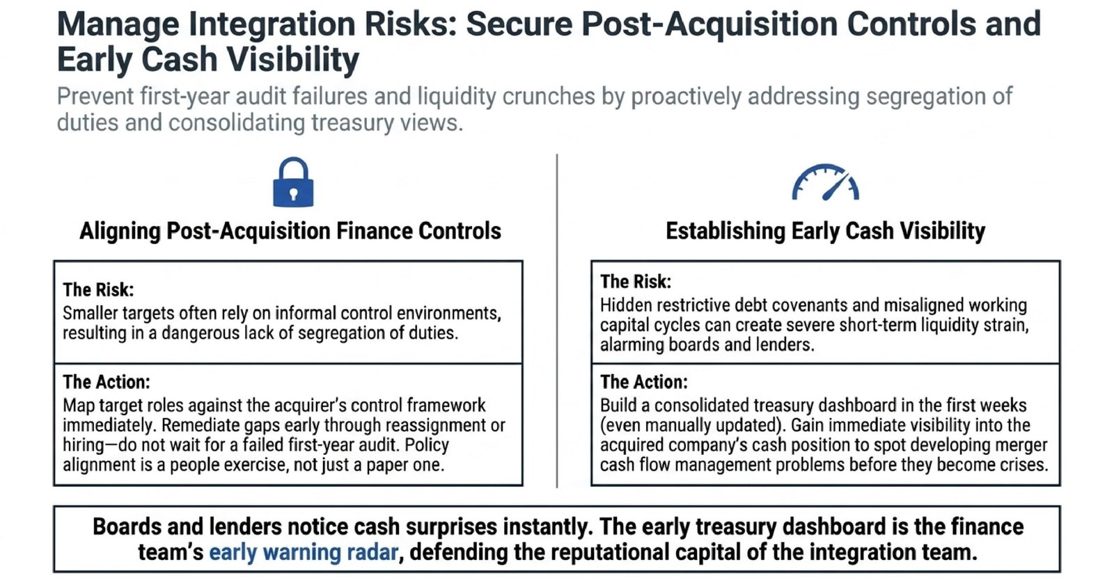 M&A Finance Integration Checklist